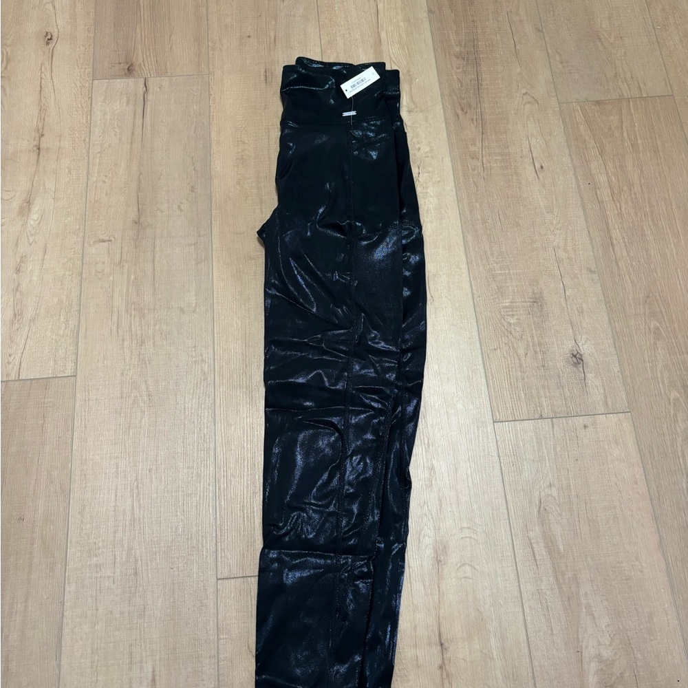 Adore Me Shimmering Black Leggings